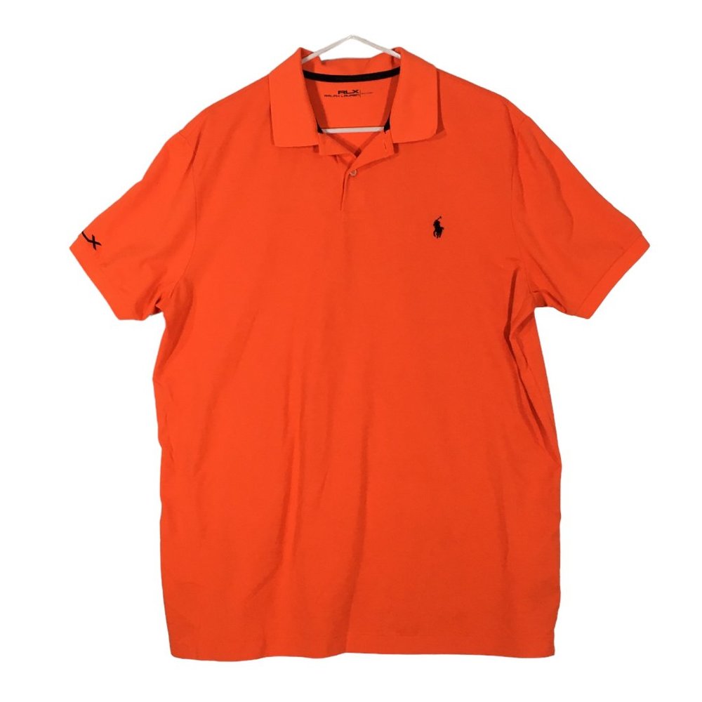 Ralph Lauren RLX Mens Bright Orange Performance Polo Shirt, 48 chest,‎ L or XL